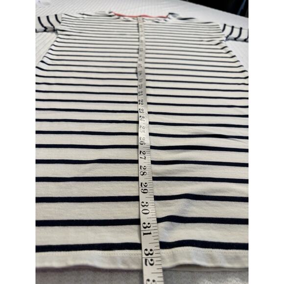 Boden Coastal Cotton T-shirt Dress/ Blue-White Striped/ Preppy Vacation Beach M - Picture 3 of 6